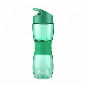 热销BPA免费运动婴儿塑料饮水瓶，儿童水瓶带软硅胶套