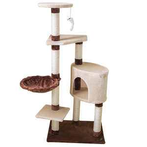 Multicolor madera sisal post gato Torre cueva - Product Image 1