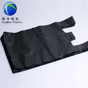 High density corn starch garbage bag 13 gallon shopping packaging plastic vest handle T-shirt bagcornstarch garbage bags