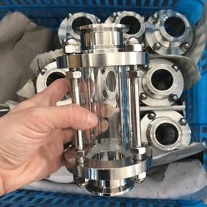 磨かれたステンレス钢トライクランプパイプ視力ガラス窓付き - Product Image 1