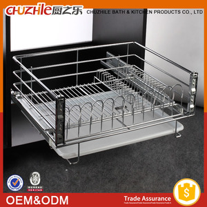 Correderas cocina cajón de almacenamiento cesta platos basket pull out cocina canasta de acero inoxidable - Product Image 2