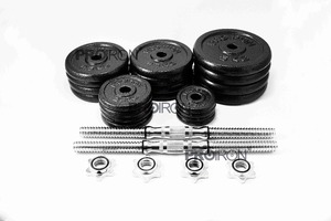 Cast iron painting 50 kg Adjustable free weights dumbbell set with chrome bar selling - Product Image 2