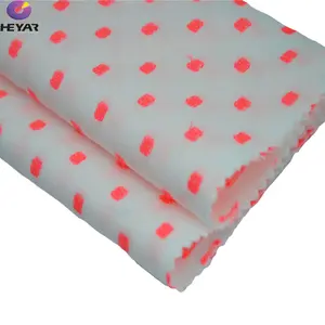 hot sale new dobby design cotton polyester clipped cluster neon fabrics textiles