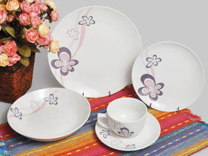 Service de table de 16 pièces en porcelaine, vaisselle avec motifs de <span class=keywords><strong>points</strong></span> <span class=keywords><strong>blancs</strong></span>, avec impression parfaite - Product Image 2