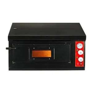 400c Comercial elétrica/GÁS Preto 1 2 camada Forno de pizza assando equipamentos de panificação Profissional para venda