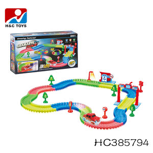 Spielzeug für kinder 2018 diy 269 stücke glow in the dark track leucht slot auto HC385791 - Product Image 2