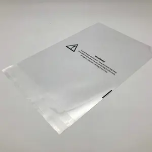 Polybag Celofane Personalizado Embalagem Plástico Transparente Opp Poly Bag Com Sacos De Aviso De Sufocamento