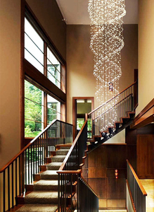 Custom made moderne de fleur de mode escaliers hôtel hall double helix goutte de cristal de luxe <span class=keywords><strong>lustre</strong></span> - Product Image 3