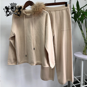 <span class=keywords><strong>Suite</strong></span> di Cashmere Casual Pullover alla moda con pelliccia di procione vestiti da donna maglia di lana maglione <span class=keywords><strong>Suite</strong></span> - Product Image 6