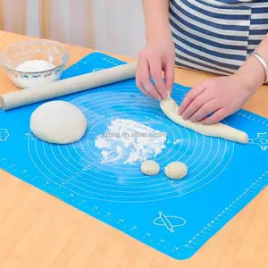 Tapis de pâtisserie antiadhésif en Silicone Durable, cm, à rouler, pâte, de qualité alimentaire, avec mesures