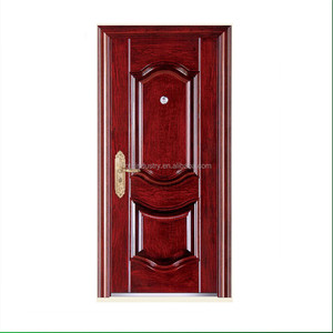 Portes <span class=keywords><strong>d</strong></span>'entrée extérieures en acier doré, de sécurité pour la maison, livraison gratuite de la chine - Product Image 1