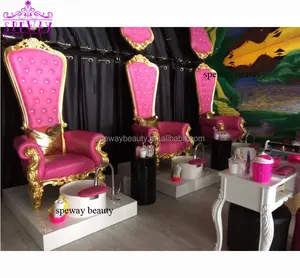 2024 hochwertiger pinker kinderpediküre <span class=keywords><strong>spa</strong></span> stuhl prinzessin fußpediküre salon stuhl pink thron pediküre stühle - Product Image 1