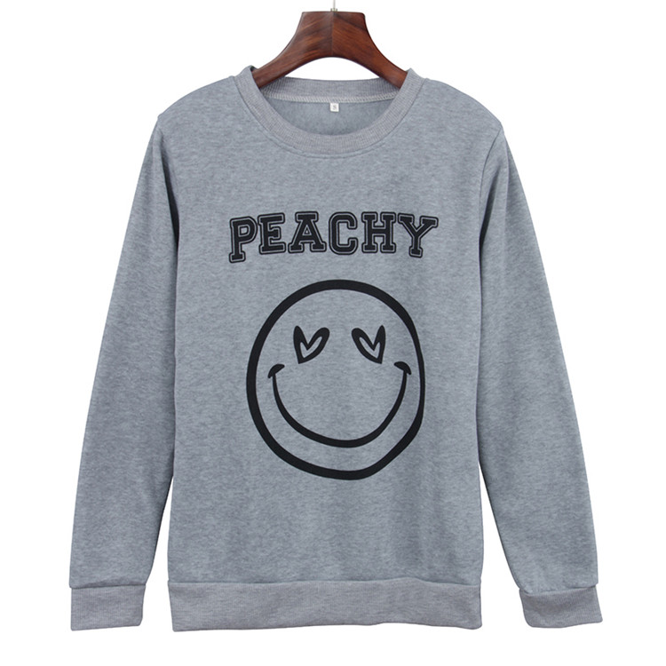 Guangzhou YILEYA Design Loose Plus Velvet Printed Long Sleeve Pullover Women Tops Unisex Hoodies Sweatshirts