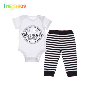 Nouveau design en gros bébé barboteuse vêtements 100% coton à manches courtes bébé nouveau-né body avec bande pantalon bébé barb - Product Image 2