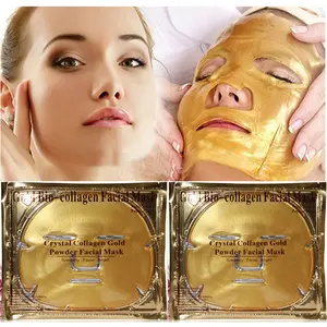 Masker Wajah bio kolagen emas 24k, masker wajah Kristal Kolagen