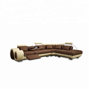 Elefanten-Wohnzimmer-Ecksofa mit Liegefunktion, L-förmiges Sofa-Set aus reinem Büffelleder, Wohnzimmermöbel - Product Image 2