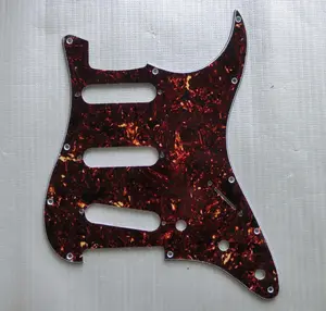 11 Holes 4 Ply Brown Tortoise Guitar Pickguard fit for ST Standard style guitar