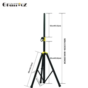 Nhà Máy Bán Buôn Giá Rẻ Giá Đen Chiều Cao Có Thể Điều Chỉnh Kim Loại Tripod Loa Đứng