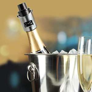 Tapón de champán de acero inoxidable, corcho de champán para vino espumoso, Prosecco, <span class=keywords><strong>Cava</strong></span> y Champagne con bomba de presión integrada - Product Image 4