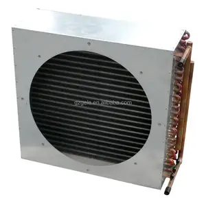 Unique design hot water to air heat exchanger with blower