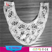 En gros coton cou dentelle patch crochet collier robe punjabi col conçoit SYHB01