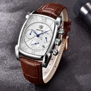 Relojes BENYAR para Hombre, Reloj de Pulsera de Cuarzo con Correa de Cuero, Reloj Deportivo Impermeable, Reloj Casual para Hombre, Reloj Hombre - Product Image 5