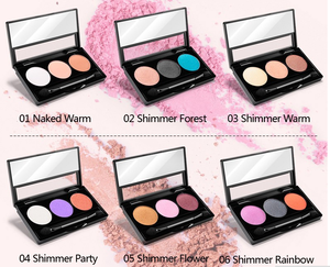 Sombras de ojos con brillo mate para mujer, sombras de ojos con luz de perla completa, belleza femenina de gato sexy, con pincel de espejo - Product Image 4