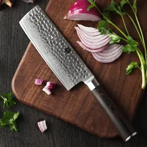 Vg10 Knife Set 6 Pcs Professional Japanese VG10 Damascus Steel Kitchen Knife Set With Pakka Wood Handle