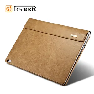 ICARER שנג נתיק עור אמיתי ספר Folio Case עבור Surface של מיקרוסופט