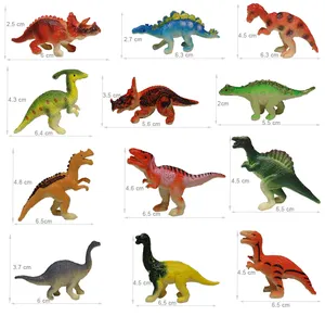 Juego de mini dinosaurio de plástico para niños, bricolaje, juguete a la venta