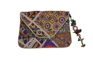Banjara Vintage Handbags & Clutches <b>Mirror</b> Work Purses With Hand Embroideries Patchwork Women Cultch Bag Exclusive Designer - Product Image 2