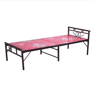 Venta directa de fábrica de alta calidad acero hierro plegable <span class=keywords><strong>cama</strong></span> de metal sola - Product Image 1