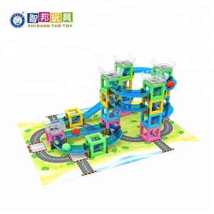 New magnetic rod educational 3D building blocks with marble race game - Product Image 4