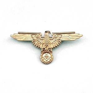 Germania distintivi massonici uniformi di muratore tedesco medaglia spilla in metallo dorato distintivo europa massone spille aquila insegne Creative - Product Image 2