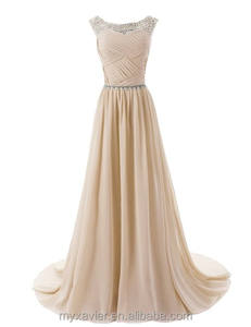 2015 Ladies Elegant Blue Đính Cườ<span class=keywords><strong>m</strong></span> Dây Đeo Phù Dâu Váy Dài <span class=keywords><strong>Prom</strong></span> Với Thắt Lưng Được Tô Điể<span class=keywords><strong>m</strong></span> Lấp Lánh - Product Image 4