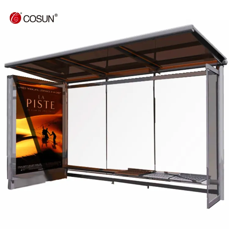 Advertising bus shelter scrolling light box, advertisement signs manufacture of china