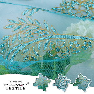 Shaoxing Keqiao 100%Polyester Digital Printing <strong>Glitter</strong> Sequin Foil Mesh <strong>Fabric</strong> for Garment - Product Image 4