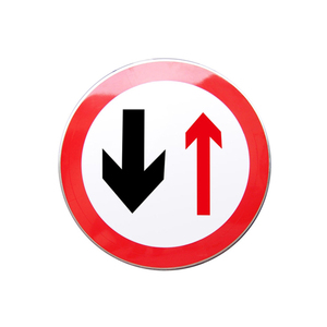 Yellow <strong>Triangle</strong> Pedestrian Traffic Signs Manual Red and White <strong>Reflective</strong> Limit Height <strong>Sign</strong> - Product Image 3