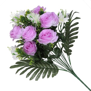 <span class=keywords><strong>Bouquet</strong></span> <span class=keywords><strong>de</strong></span> fausses fleurs artificielles blanches en vrac, décoration <span class=keywords><strong>de</strong></span> funérailles <span class=keywords><strong>de</strong></span> mariage - Product Image 2