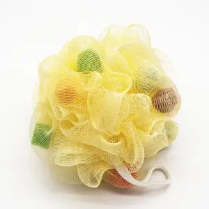 Populaire PE mesh/netto bad douche puff spons bloem bal met spons cube