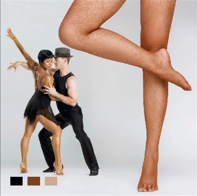 Professional Sexy Soft Yarn Tan Dance Tights Fishnet