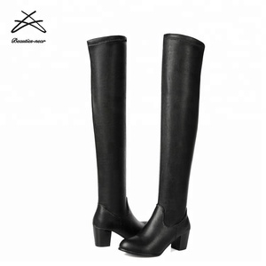 Bottines pour femmes Bottines en cuir italien Bottines en daim pour femmes Chaussures à genoux - Product Image 5