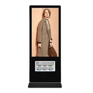 55 Inch Shopping Mall LCD Digital Signage Kiosk Mobile Phone Wireless Charging Station