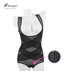 S-SHAPER Body Modellante da Donna con Busto Aperto in Spandex, Traspirante e Imbottito, Abbigliamento Fitness Lavorato a Maglia, <span class=keywords><strong>Taglia</strong></span> 3XL per Adulti - Product Image 1