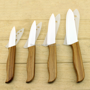 FINDKING Bamboo Handle with White Blade <strong>Ceramic</strong> <strong>Knife</strong> Kitchen <strong>Set</strong> 3" 4" 5" 6 " Inch +Covers - Product Image 3