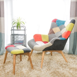 Chaise simple de style nordique en <span class=keywords><strong>patchwork</strong></span>, pour salon, chambre à coucher, design moderne - Product Image 6