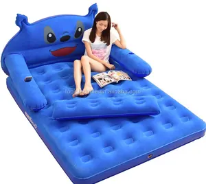 Cama inflable con reposabrazos para el hogar, muebles para el hogar de uso General, Material de PVC, color rosa bonito y dulce, para regalo de Navidad