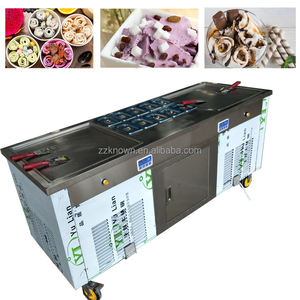 Máquina para hacer helados, rollos instantáneos de Tailandia, sartén doble cuadrada, máquina para hacer helados fritos, gran oferta con comida certificada CE - Product Image 3