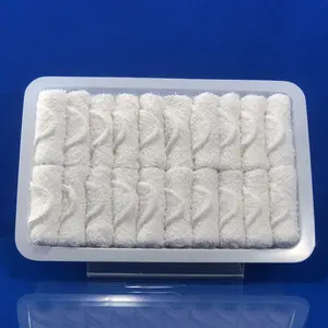 Disposable cotton terry travel hot and cold oshibori towel for air plane