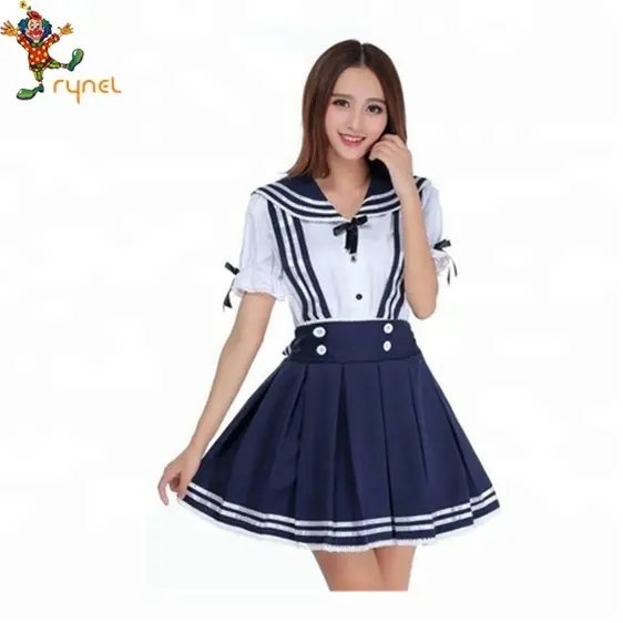 Pgwc2385 traje de fantasia sexy, uniforme de estudante japonês, fantasia, vestido de escola, festa, fantasia